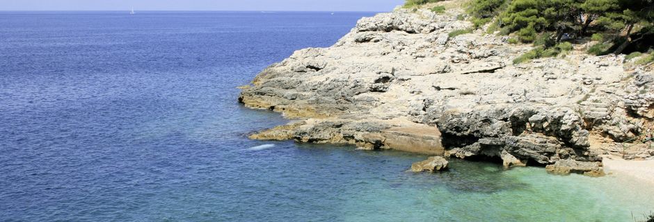 Kamenjak Beach strax utanför Pula i Istrien, Kroatien.