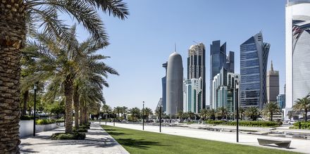 Strandpromenad i Doha, Qatar.
