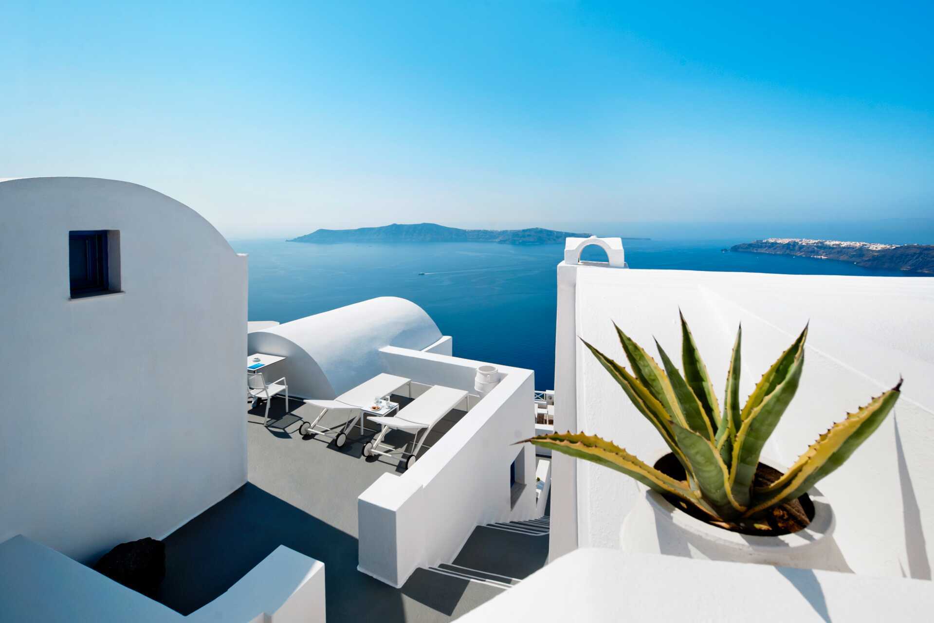 Hotell Regina Mare på Santorini, Grekland.