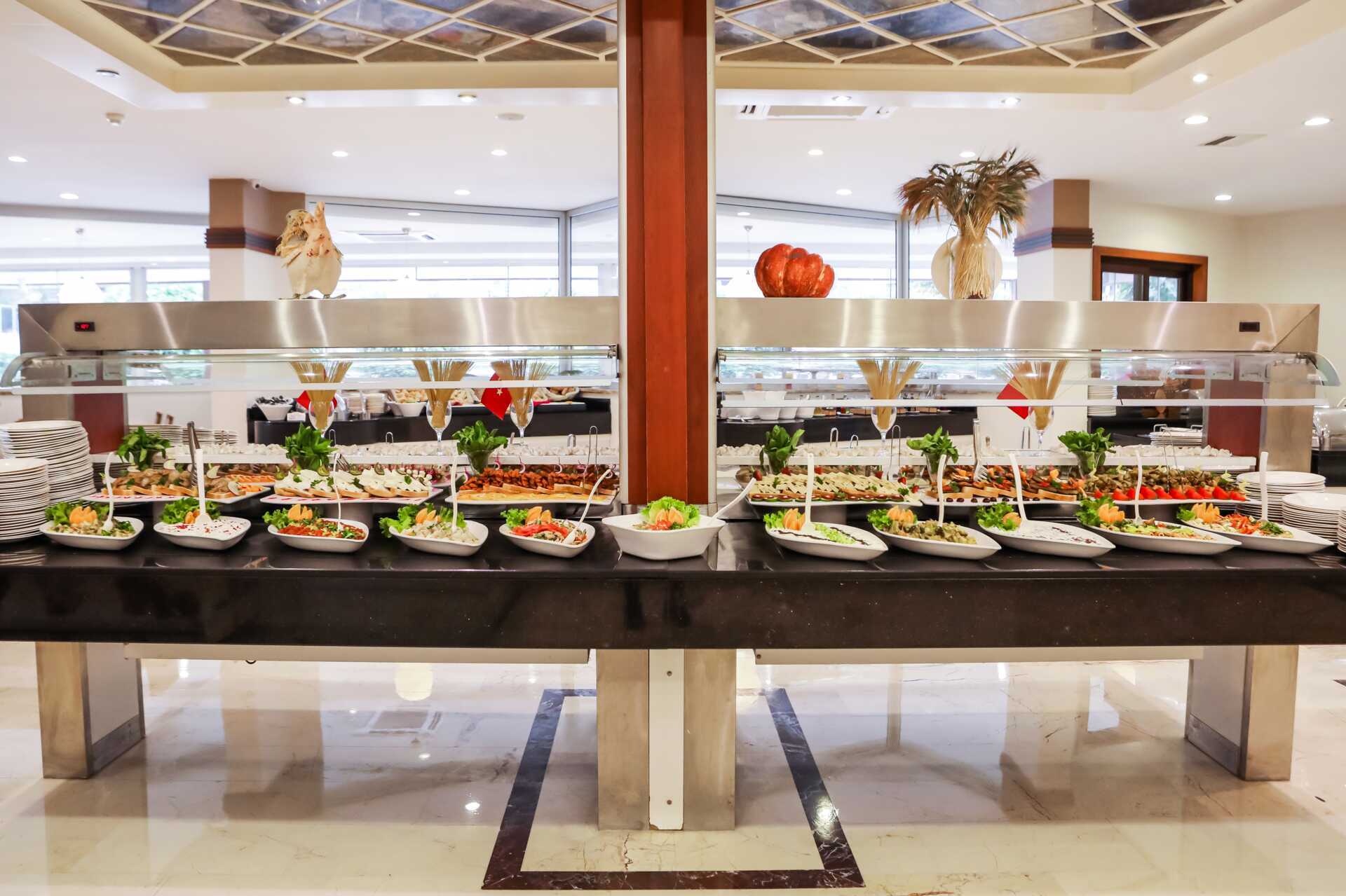 Restaurang på hotell Riviera i Alanya, Turkiet.