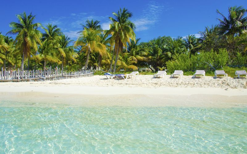 Isla Mujeres utanför Cancun på Riviera Maya, Mexiko.