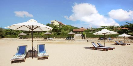 Stranden vid hotell Romana Beach Resort i Phan Thiet, Vietnam.