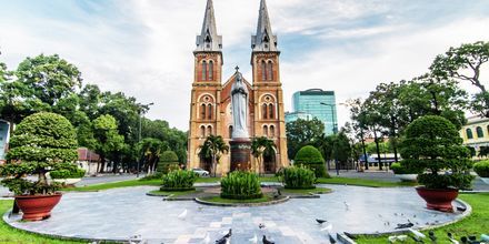 Notre Dame Basilikan i Saigon, Vietnam.