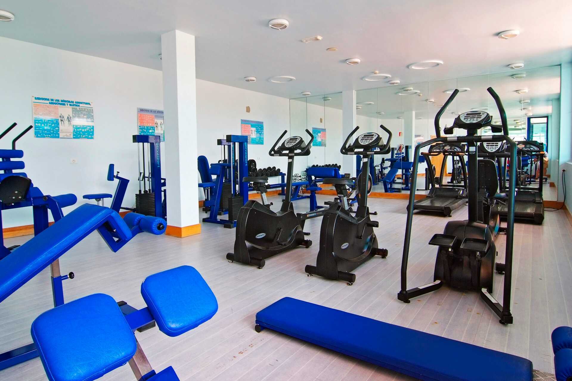Gym på Sandos Papagayo Beach Resort i Playa Blanca, Lanzarote.