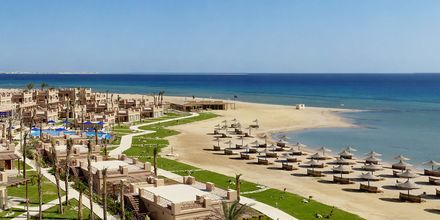 Stranden vid hotell Shams Prestige Abu Soma i Soma Bay, Egypten.