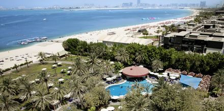 Strand på hotell Sheraton Jumeirah Beach Resort i Dubai, Förenade Arabemiraten.