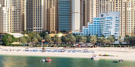 Strand på hotell Sheraton Jumeirah Beach Resort i Dubai, Förenade Arabemiraten.