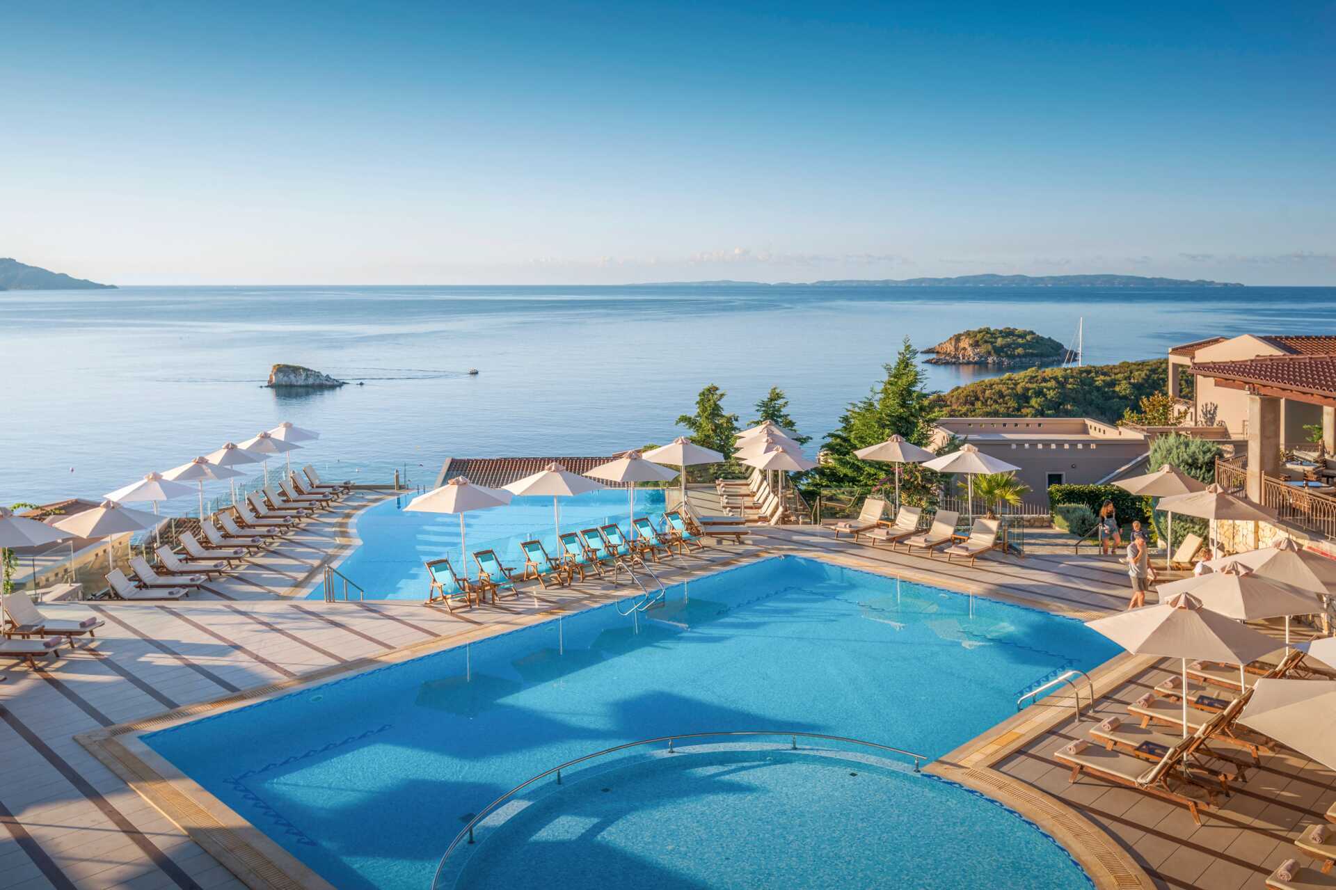 Poolområdet på Sivota Diamond, Grekland.