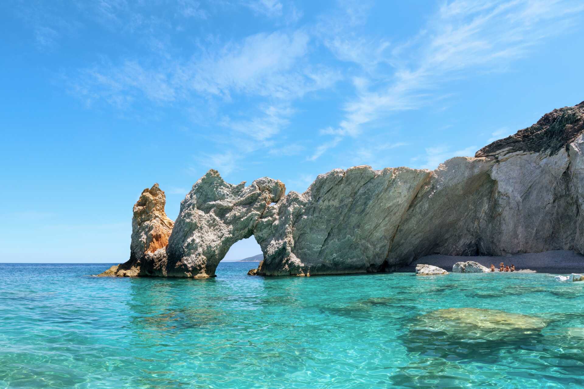 Lalariaklippan på Skiathos, Grekland.
