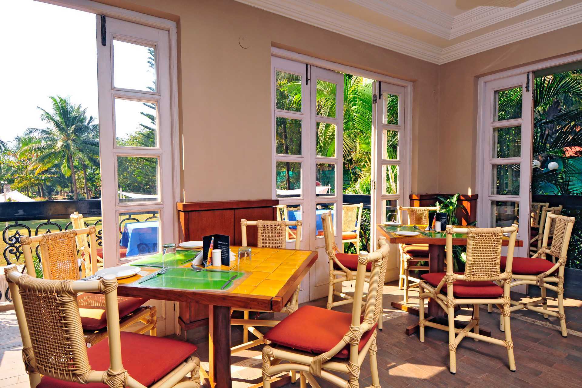 Café på hotell Sonesta Inns i Goa, Indien.