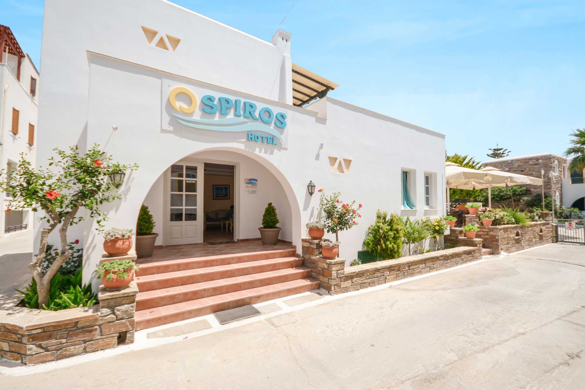 Hotell Spiros i Naxos stad, Grekland.