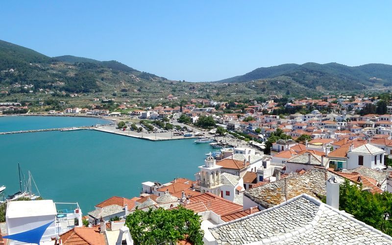 Stadsvandring genom Skopelos stad