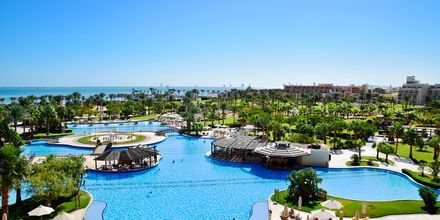 Poolområdet på hotell Steigenberger Al Dau Beach i Hurghada, Egypten.