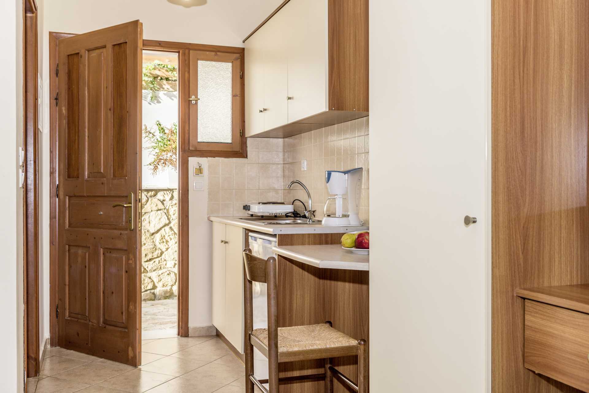 Större enrumslägenhet på hotell Loukas on the Waves i Tragaki, Zakynthos.