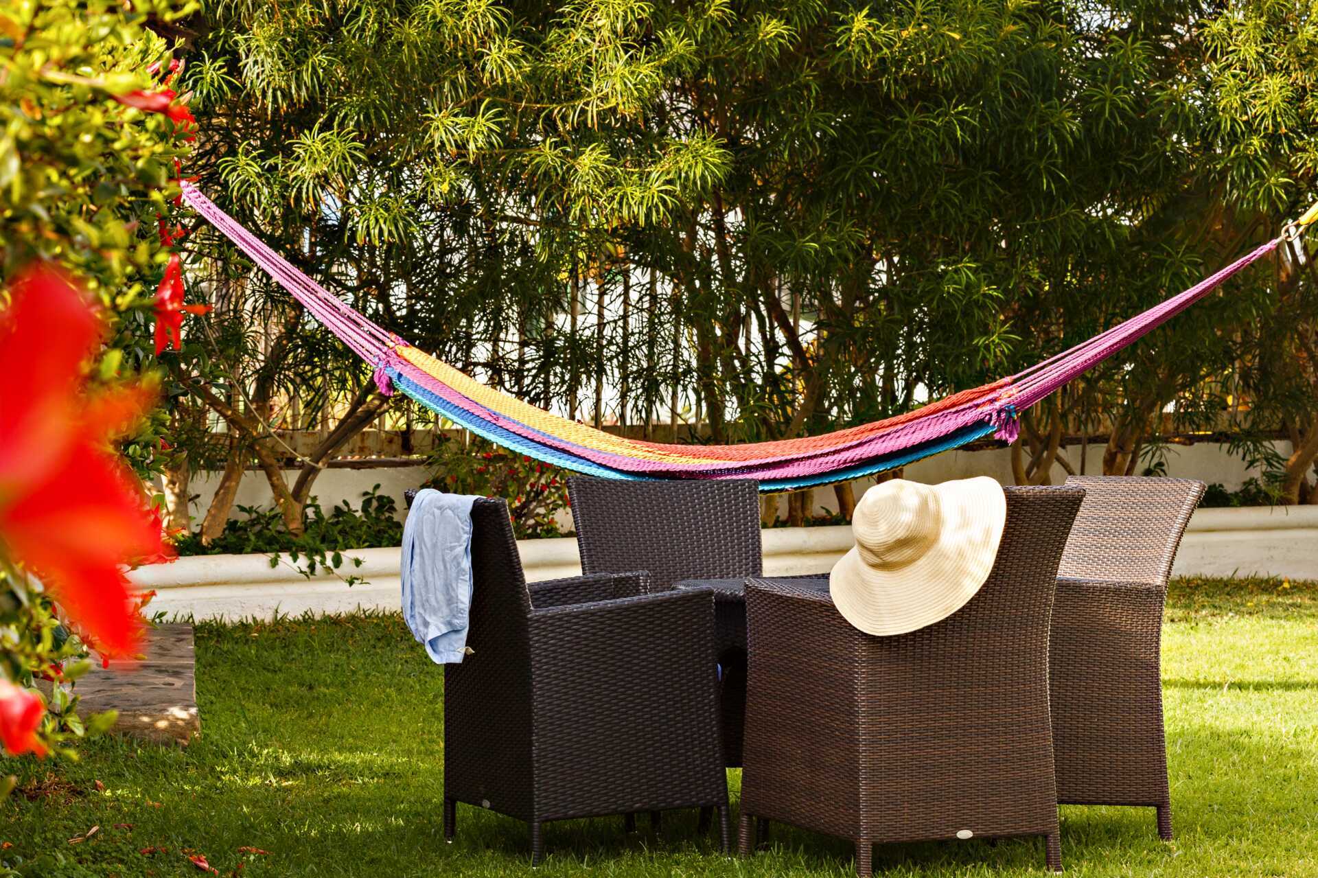 Trädgården på hotell Sunsuites Carolina på Gran Canaria, Kanarieöarna.