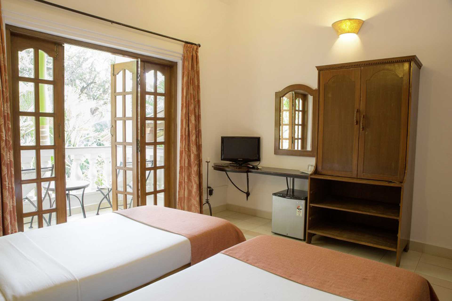 Superiorrum på hotell Alidia Beach Resort i Norra Goa, Indien.