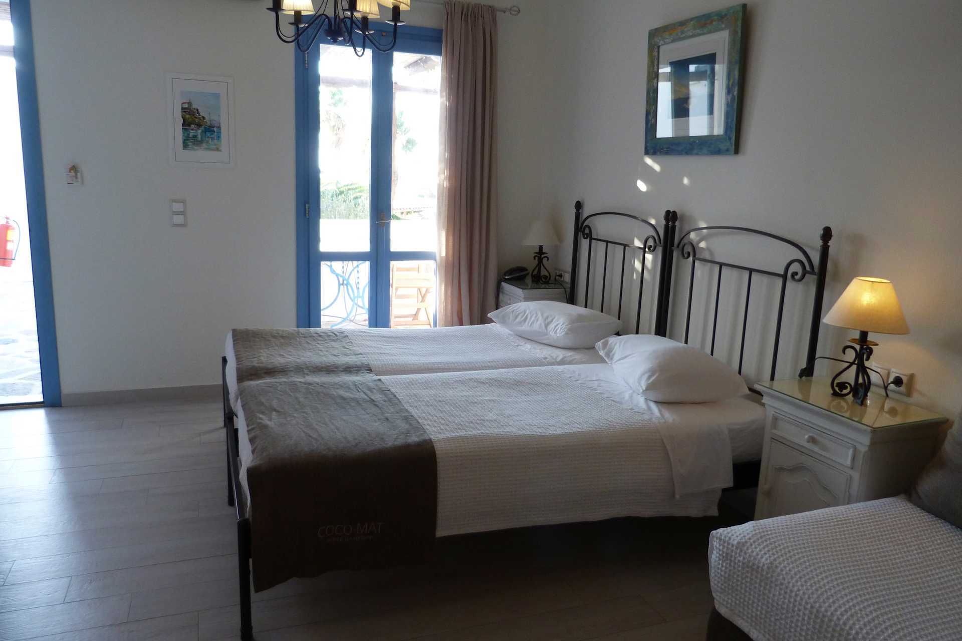 Superiorrum på hotell Alkyoni Beach i Naxos Stad, Grekland.