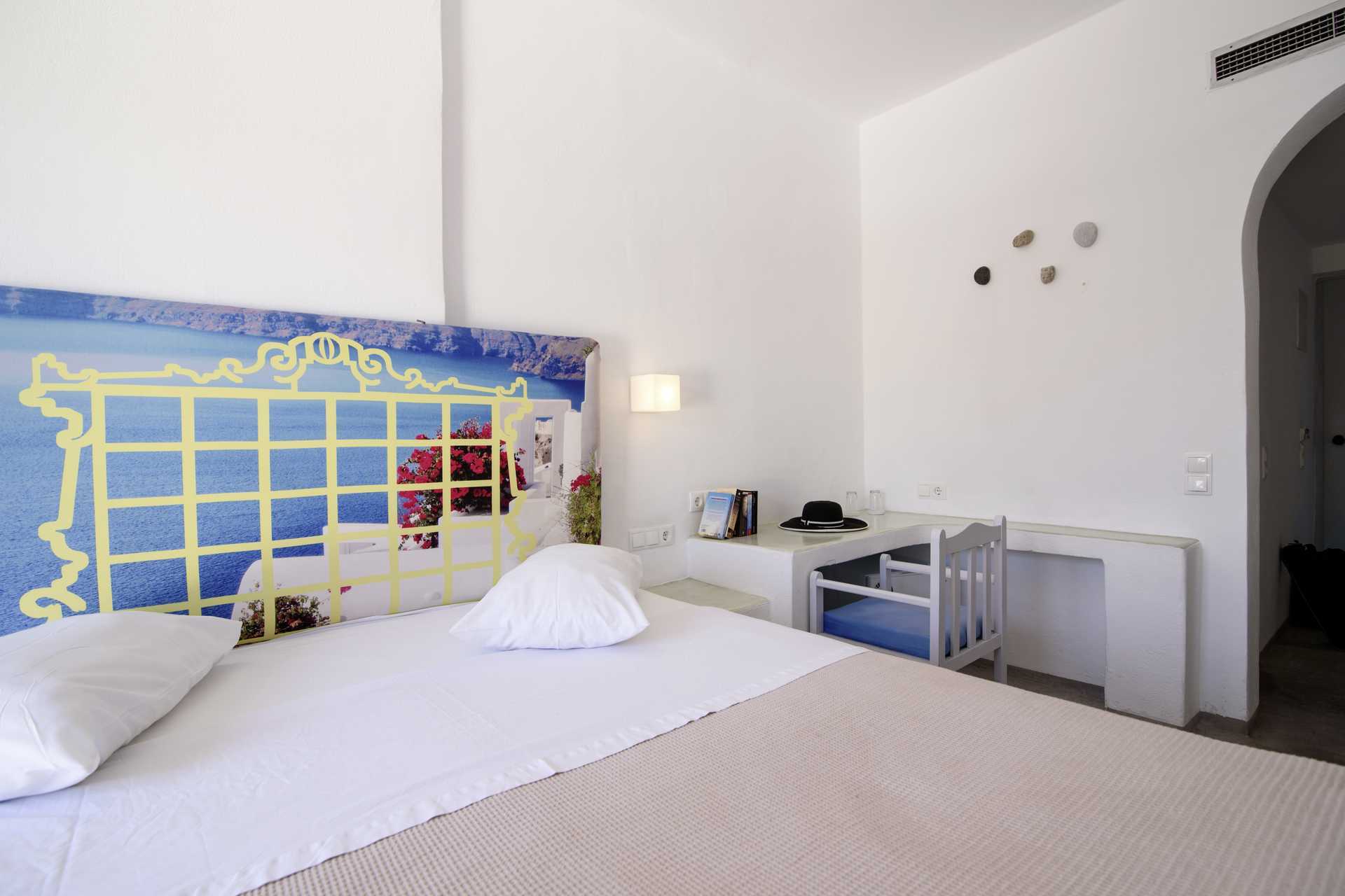 Superiorrum på RK Beach Hotel i Kamari, Santorini, Grekland.