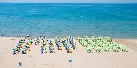 Stranden närmast hotell Theo i Rethymnon, Kreta.