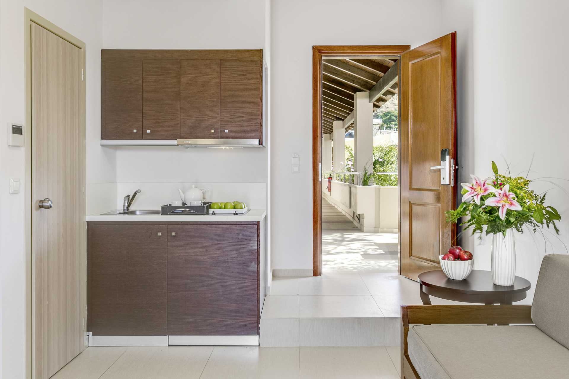 Trerumslägenhet på hotell Casa di Porto på Kreta, Grekland.