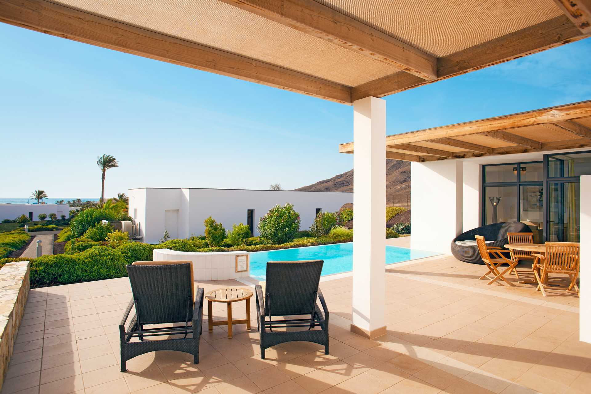 Trerumsvilla på Playitas Resort på Fuerteventura, Kanarieöarna.