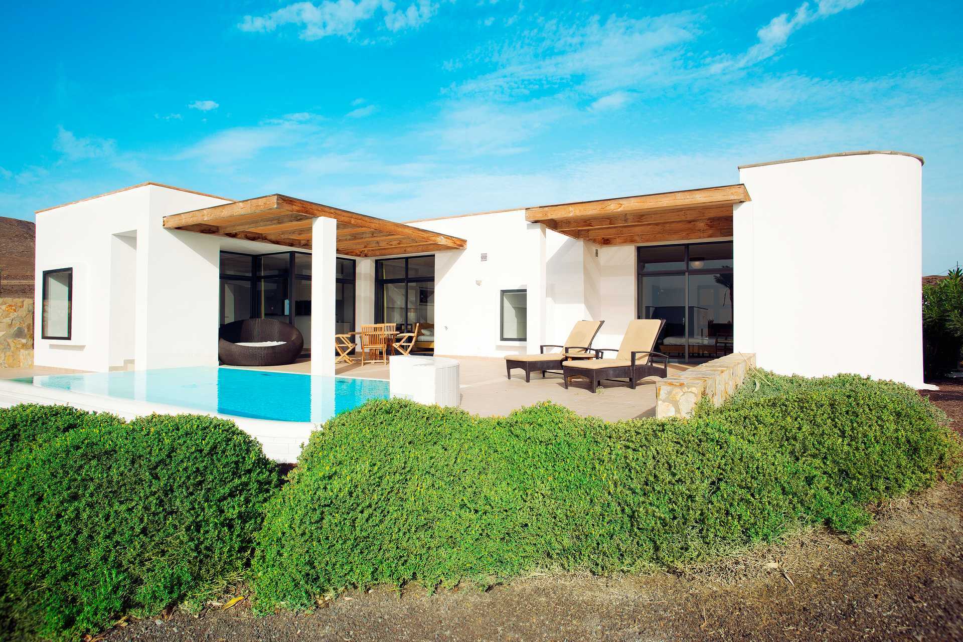 Trerumsvilla på Playitas Resort på Fuerteventura, Kanarieöarna.
