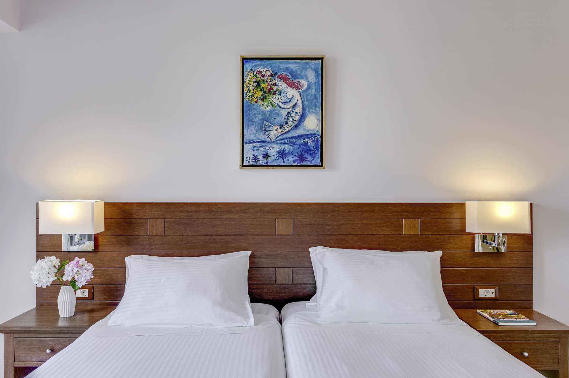 Tvårumslägenhet i etage på hotell Casa di Porto på Kreta, Grekland.