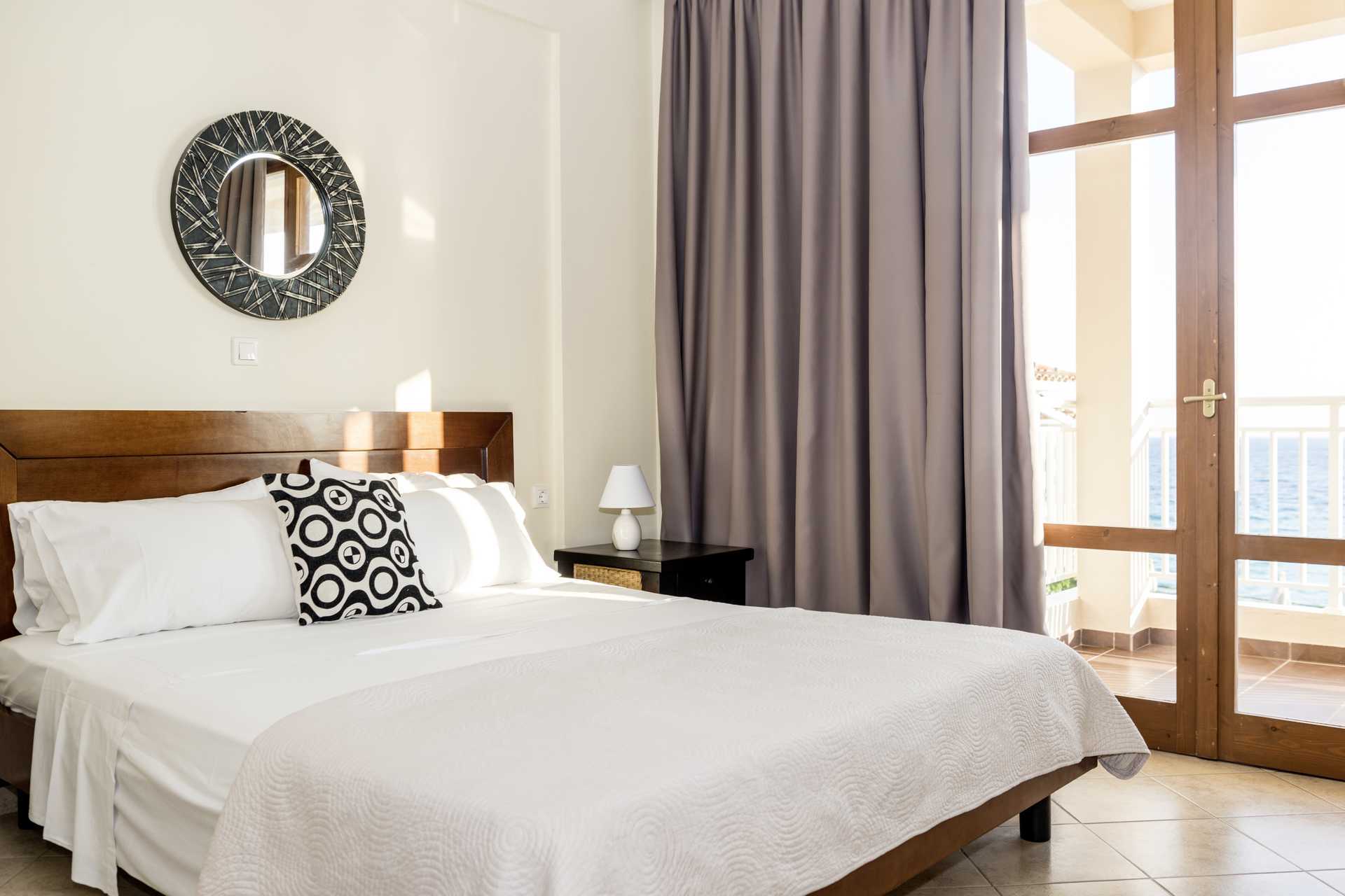 Tvårumslägenhet på hotell Loukas on the Waves i Tragaki, Zakynthos.