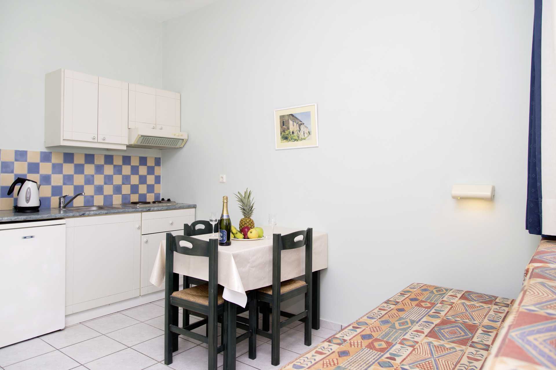 Tvårumslägenhet på hotell Marva i Rethymnon på Kreta.