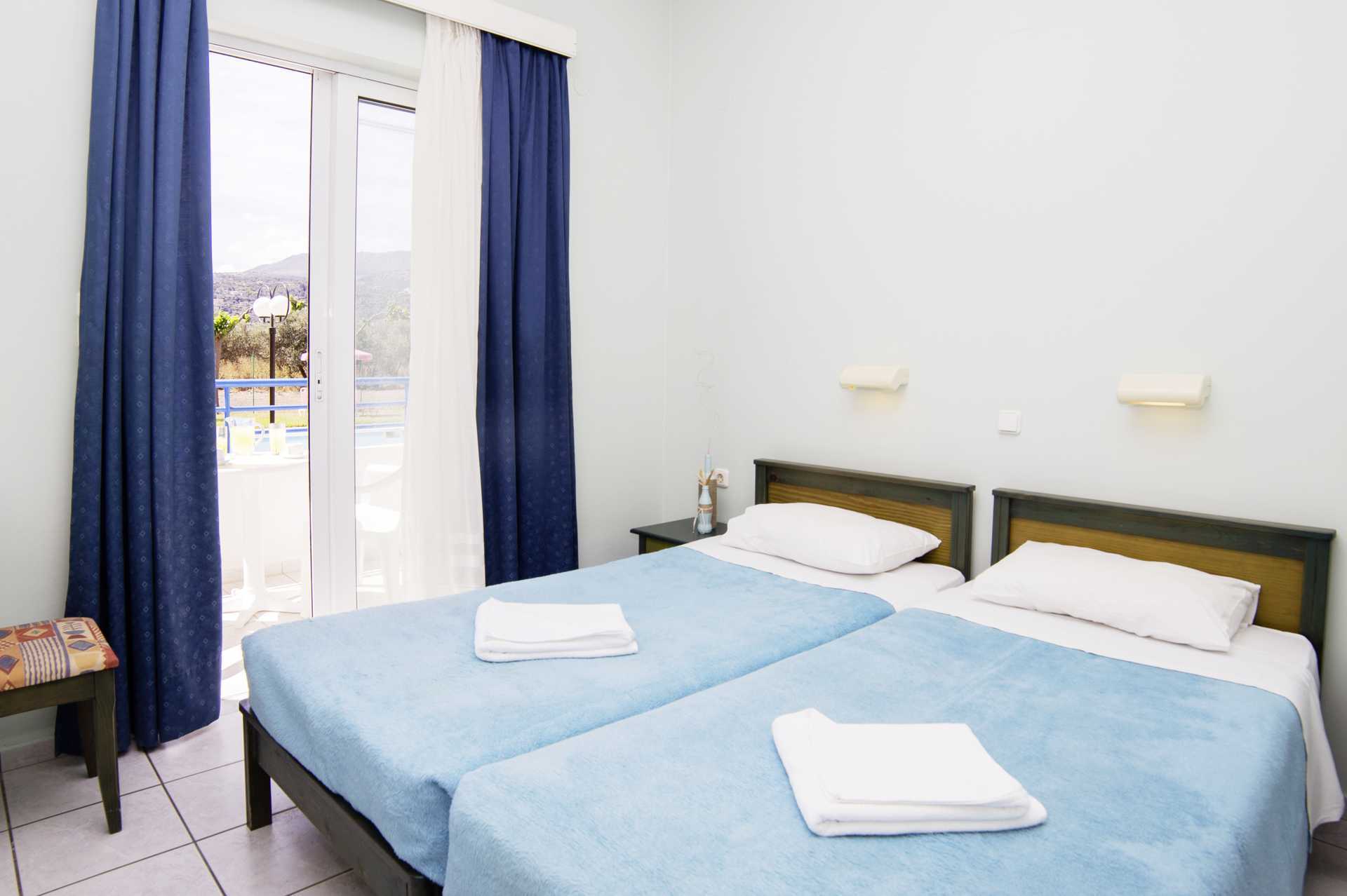 Tvårumslägenhet på hotell Marva i Rethymnon på Kreta.