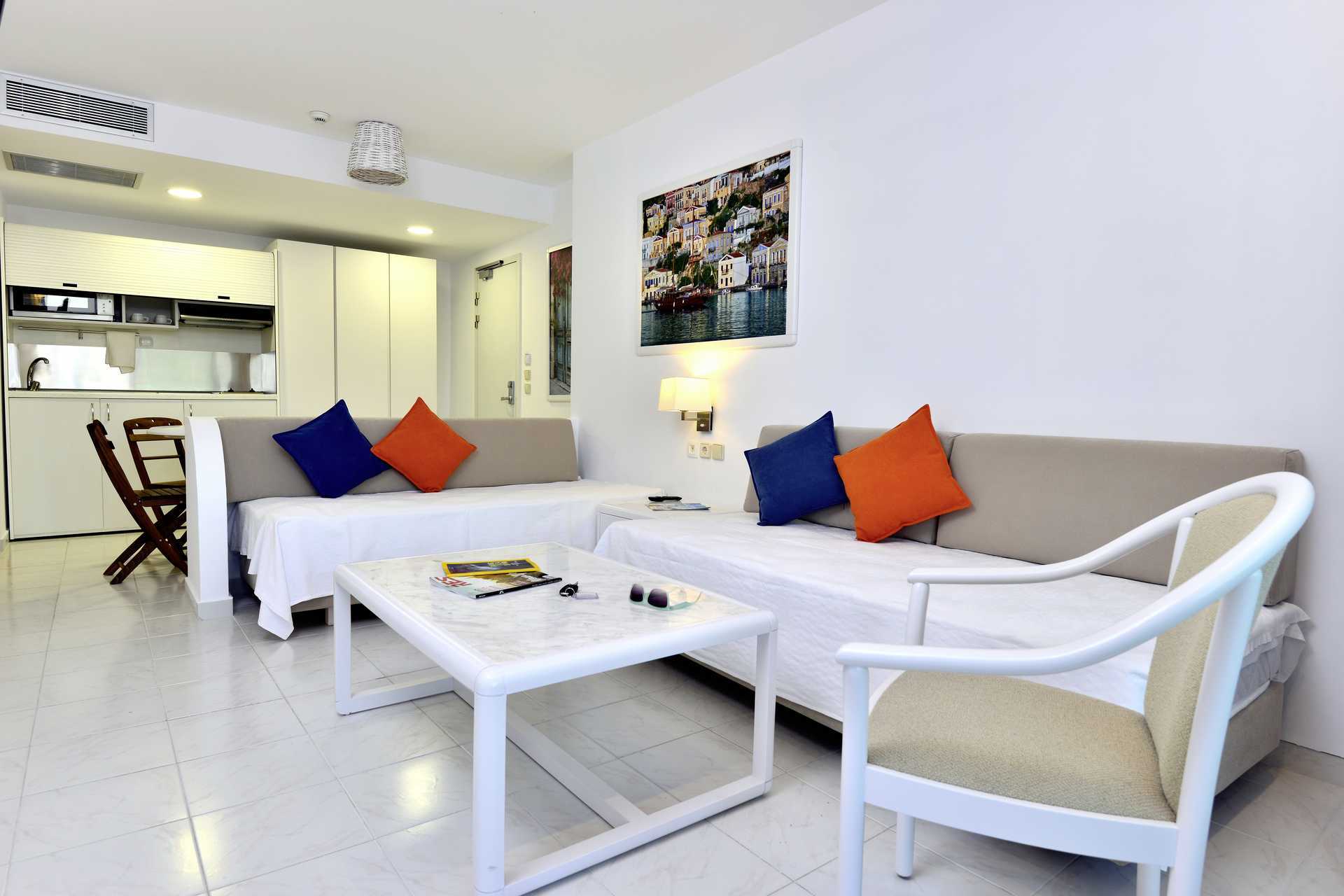 Tvårumslägenheter på hotell Epsilon, Rhodos.