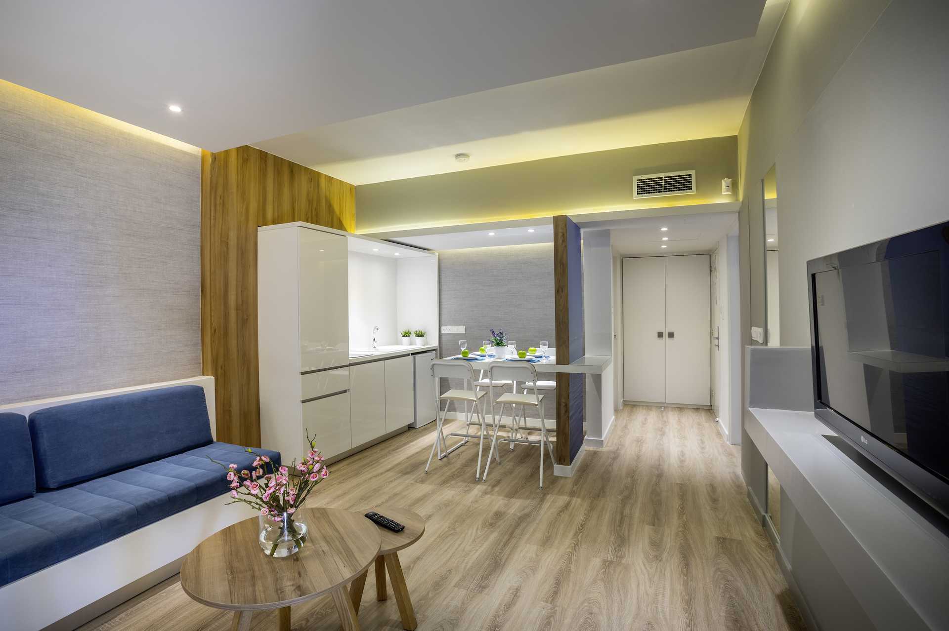 Tvårumslägenheter superior på Malama Beach Holiday Village i Fig Tree Bay, Cypern.