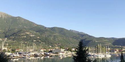 Utsikt från hotell Vliho Bay Boutique Hotel på Lefkas, Grekland.