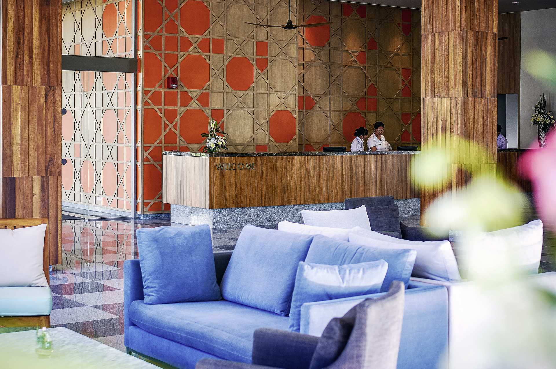 Receptionen på hotell X10 Khao Lak, Thailand.