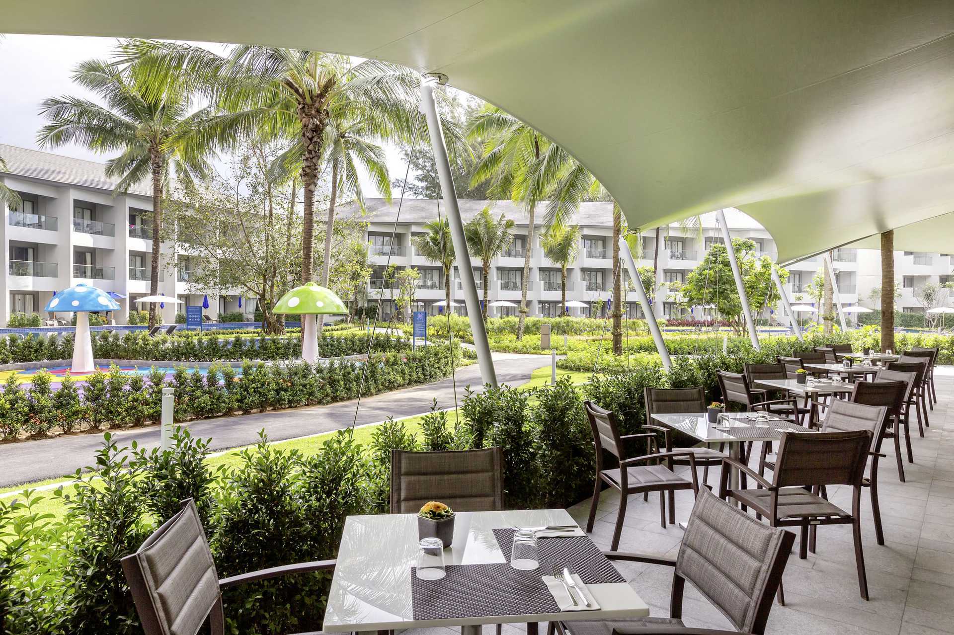 Bufférestaurangen på hotell X10 Khao Lak, Thailand.